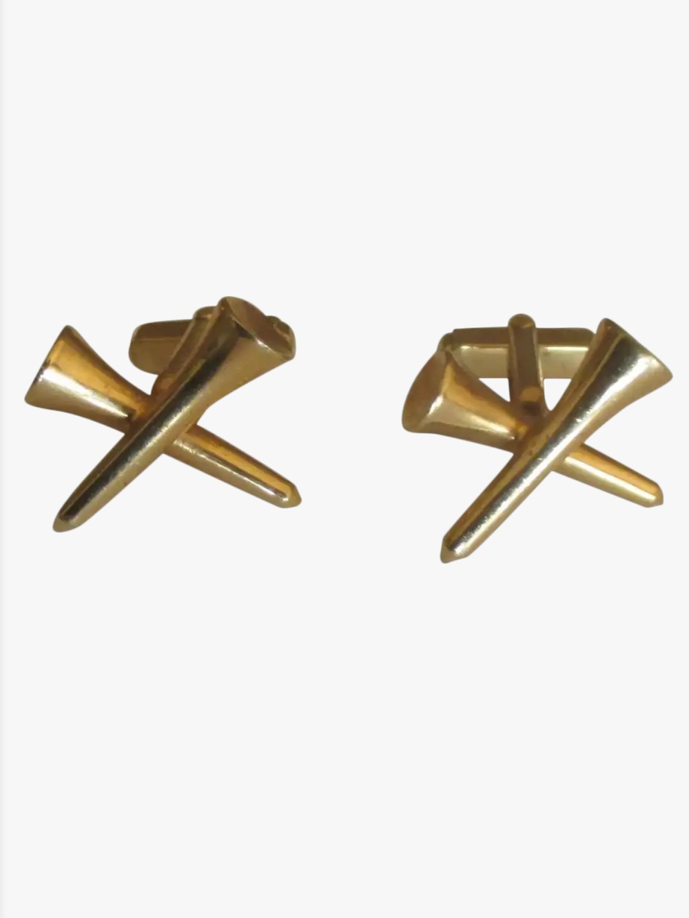 Anson Vintage Goldtone Crossed Golf Tees Cufflinks